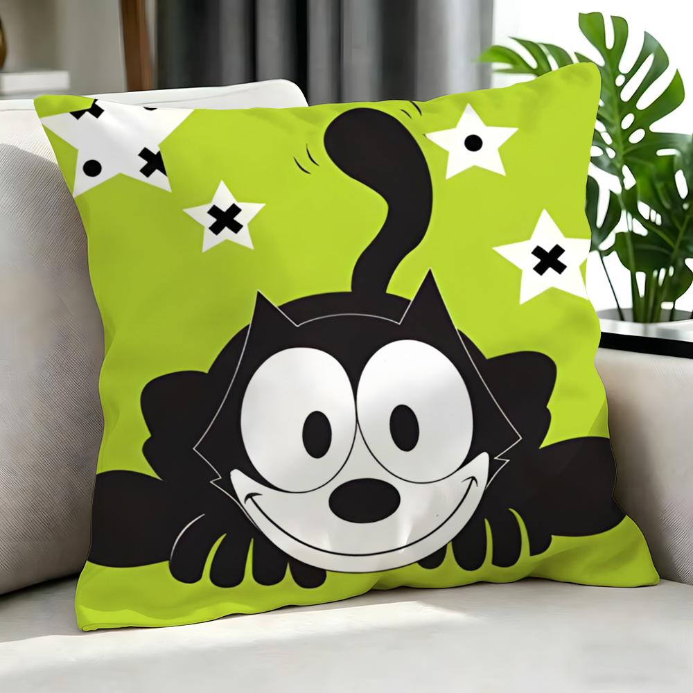 cartoon Felix the Cat Cushion Cover Cushion Cover Set 4Pcs 50x50 45x45 40x40 Pillowcase Decorative Sofa Home Decor
