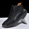 Plus Size Split Leather Shoes Men Vintage Hand Stitching Soft Business Casual Ankle Boots