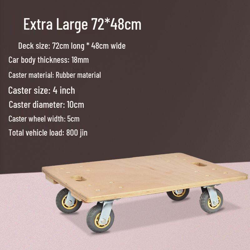 Robuster hölzerner Schildkröten-Auto-Wagen mit leisen Universalrädern