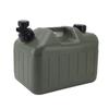 Camping Water Container 10L Large Capacity Square Green Car Water Storage Carrier Jug with Faucet