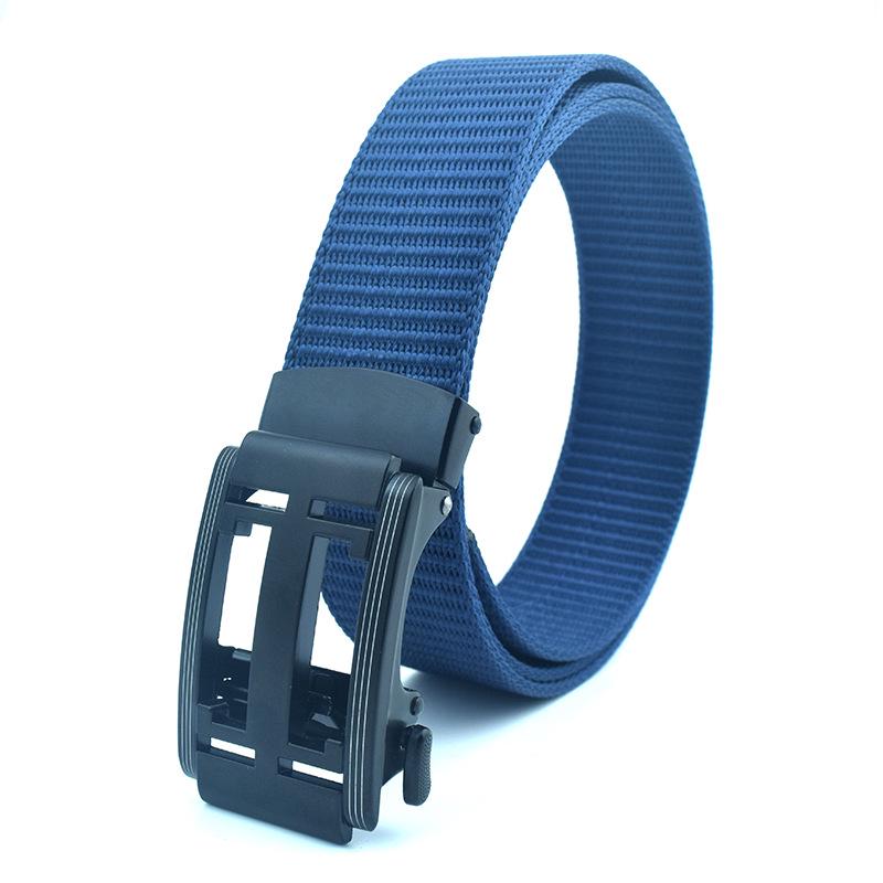 Men's Nylon Belt with Breathable Fabric and Automatic Buckle - Ideal as a Gift or Trouser Accessory