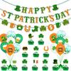 St. St. Patrick's Day Themen-Dekoflaggen-Ballon-Set Irische Festival-Atmosphären-Arrangement Kuchenstecker