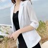 Leichter Damen-Leinenblazer: 2025 Koreanischer Stil, Professionell, Kurz, Vielseitige Sommer-Sonnenschutzjacke