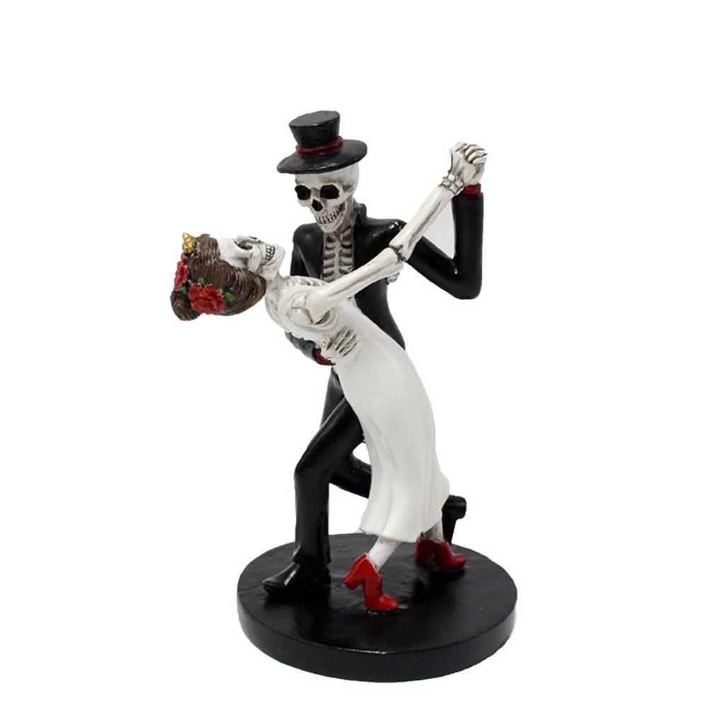 

Mini Dancing Skeleton Couple Figurine Resin Sugar Skull Couple Statue Dance Skeleton Figurine Home Skeleton Couple Ornament