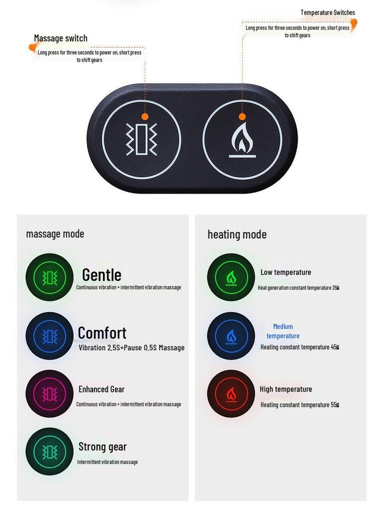 Smart Heating & Massage Scarf - Dual Control, Black Technology