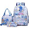 3Pcs/set Anime K-Pop Demon Hunters Printed Backpack Handbag Pencil Case for Teenager Student Bookbag Schoolbag Women Large Capacity Waterproof Bag