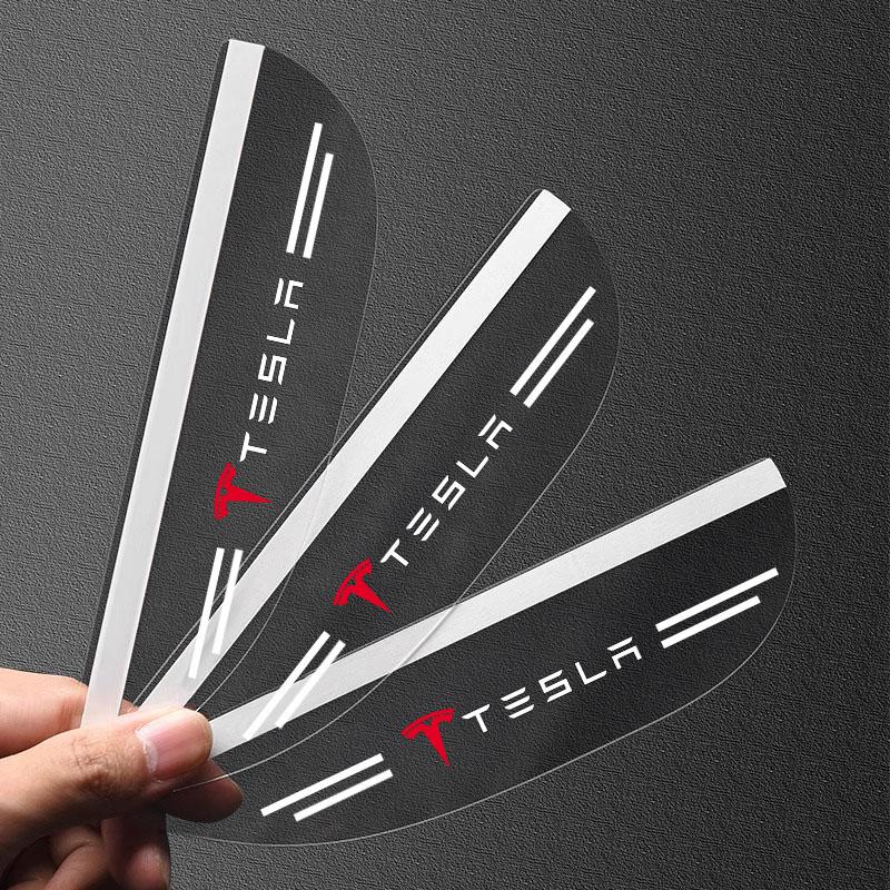 2Pcs Car Rear View Mirror Sticker Rain Shield Shade Cover Styling For Tesla Model 3 Model S Model X Y Roadster Performance