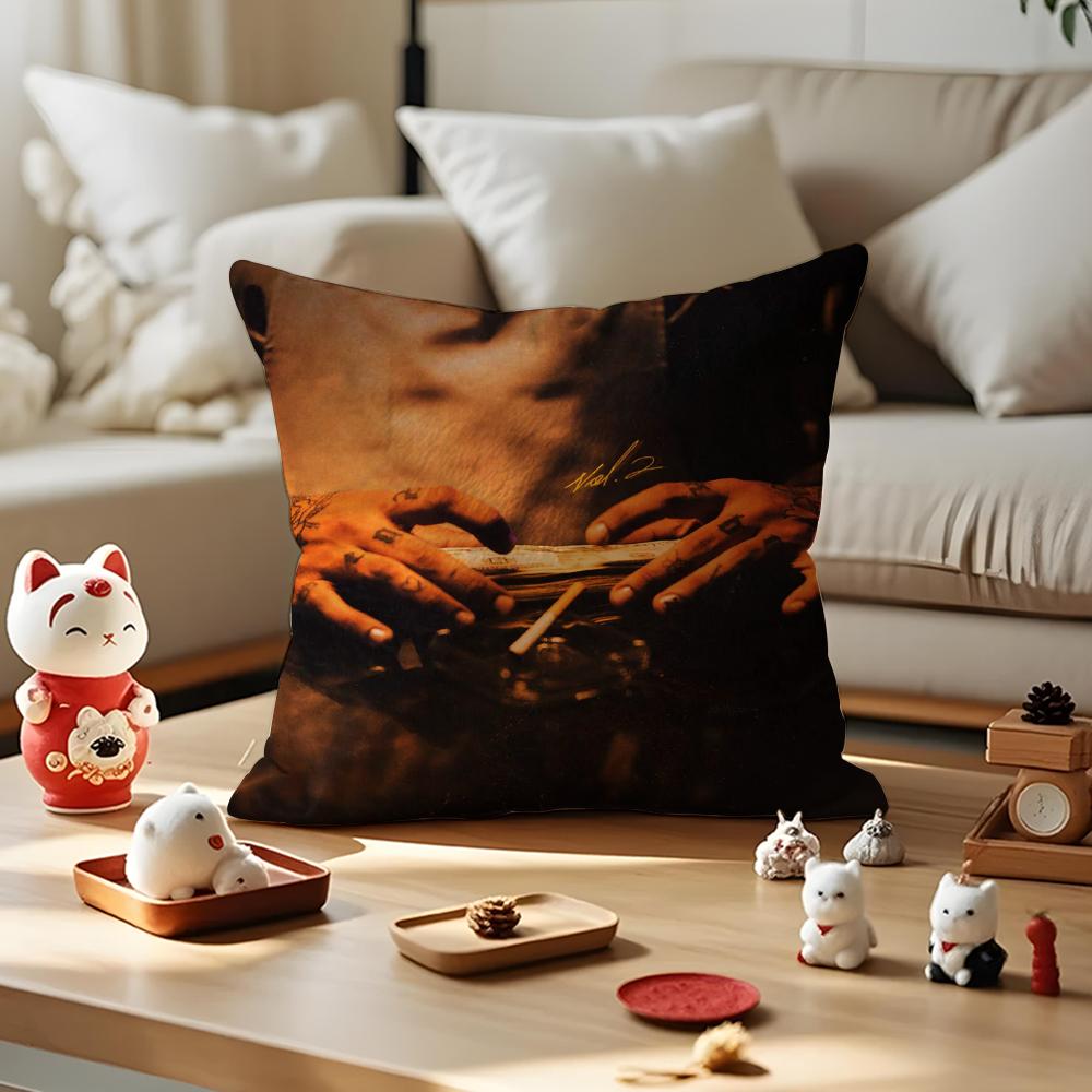 E-Eladio Carrion Album Cushion Cover Silky Short Plush With Invisible Zipper Dustproof Sofa Pillow Cover For Home Decor