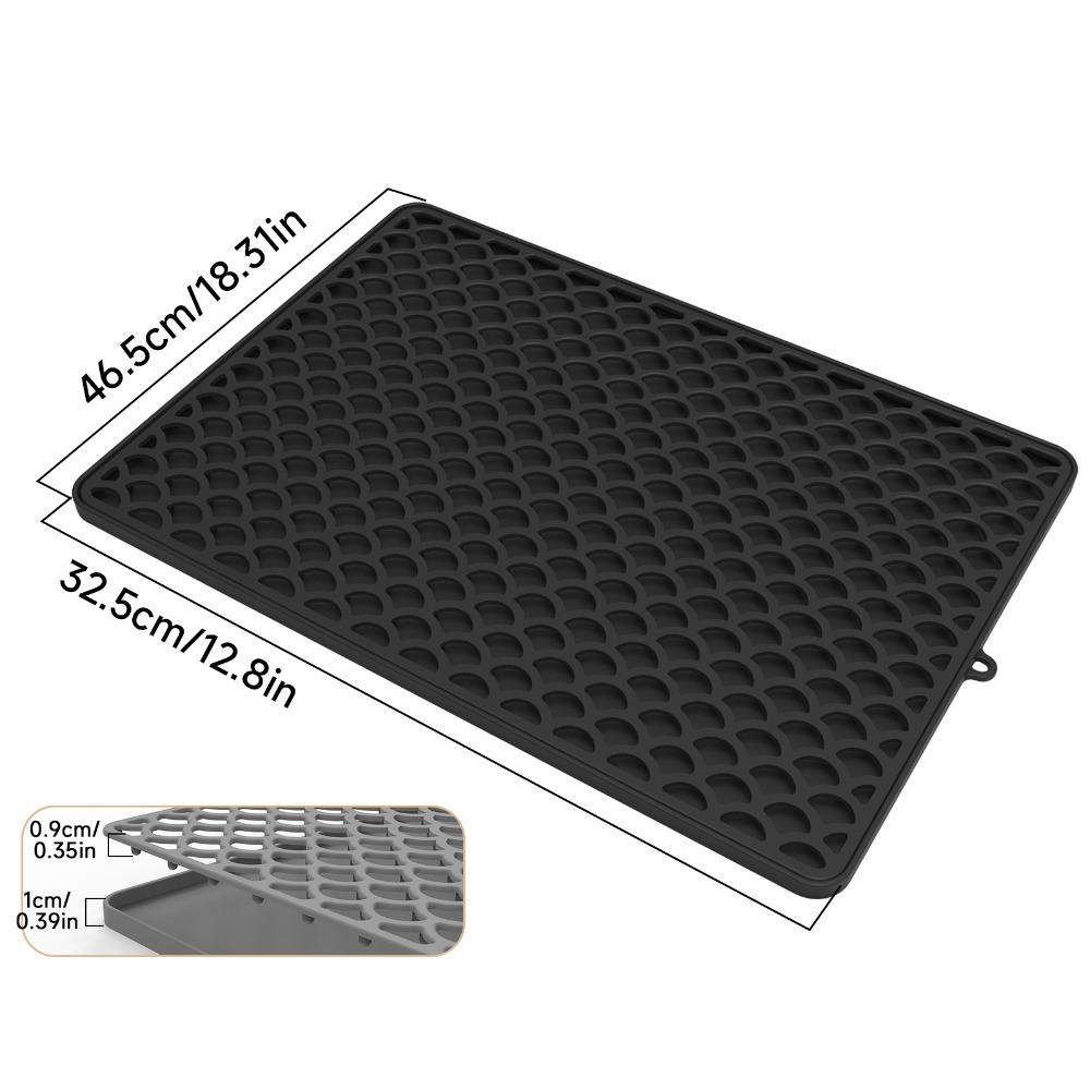 

Нескользящий коврик для кошачьего туалета, двухслойный коврик для питомца, мягкий коврик для улавливания наполнителя, кошачьи принадлежности чёрный