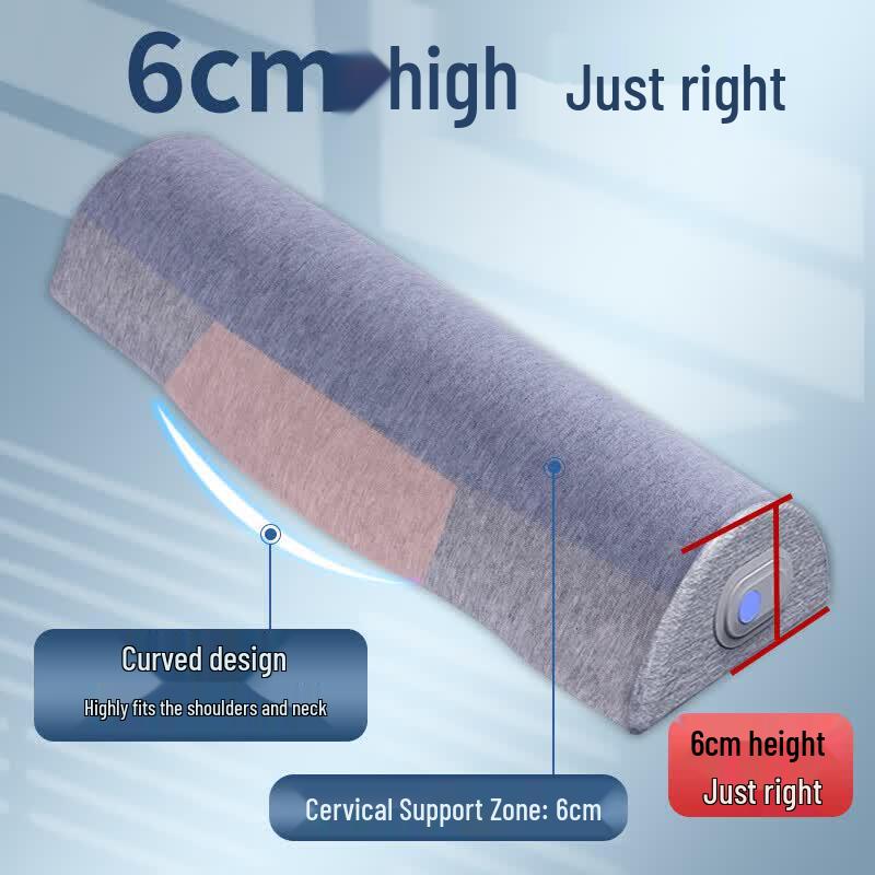 HEZHENG Memory Foam Cervical Vibration Massage Pillow CN plug (adapter included)