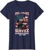 250th Anniversary Celebration 250 Years USA Service Ladies' Crewneck T-Shirt