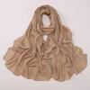 Chiffon Long Scarf With Rhinestones Beads Ethnic Headscarf For Women