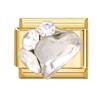 Wholesale Heart Butterfly Bow Flower Chain Pendant Golden Italian Charm Fit 9MM Stainless Steel Bracelet Women DIY Jewelry Gift