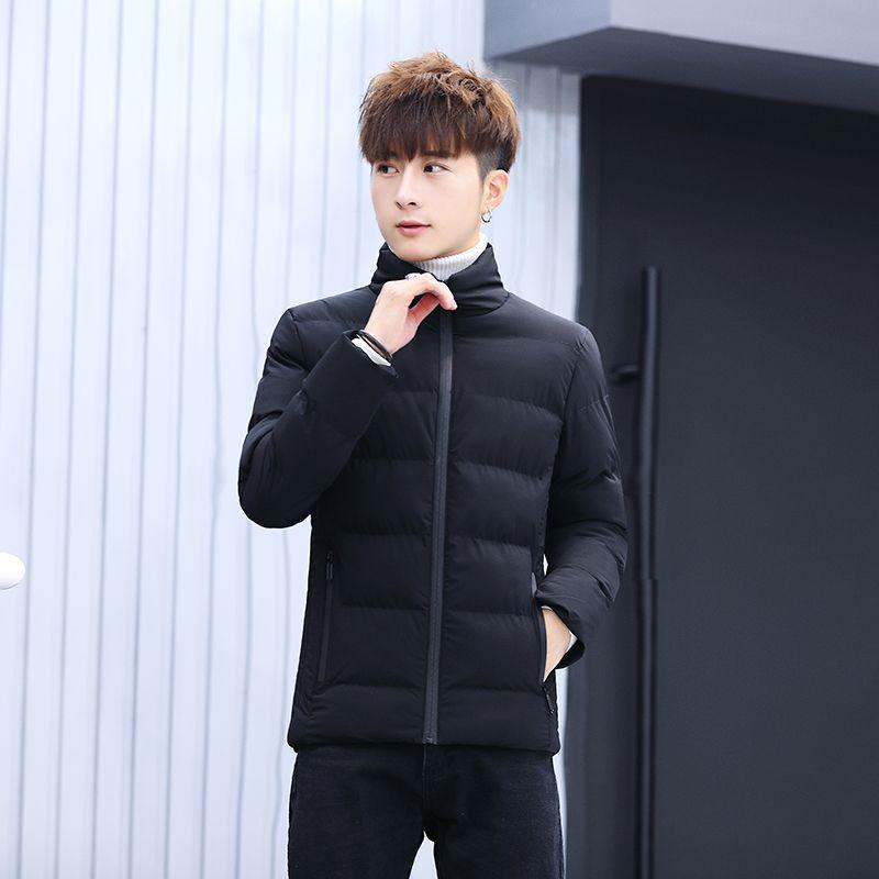 

Men s Winter Cotton-Padded Jacket 2026 - Casual Korean Style, Stand Collar, Thick Down Coat 4XL
