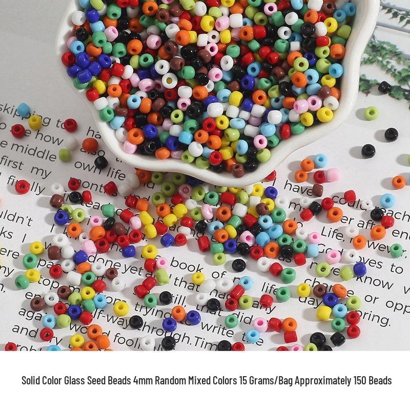 Silver-Lined Glass Rice Beads: 2-4mm Mixed Colors for Handmade Jewelry & DIY Crafts