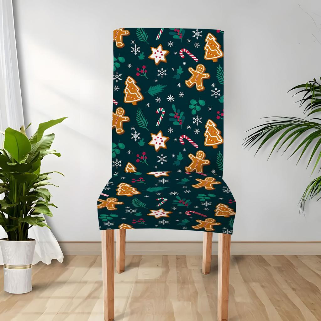Christmas Decoration Stretch Covers Chair Cover Dining Room Office Banquet Chair Protector Elastic Material Armchair Cover M035