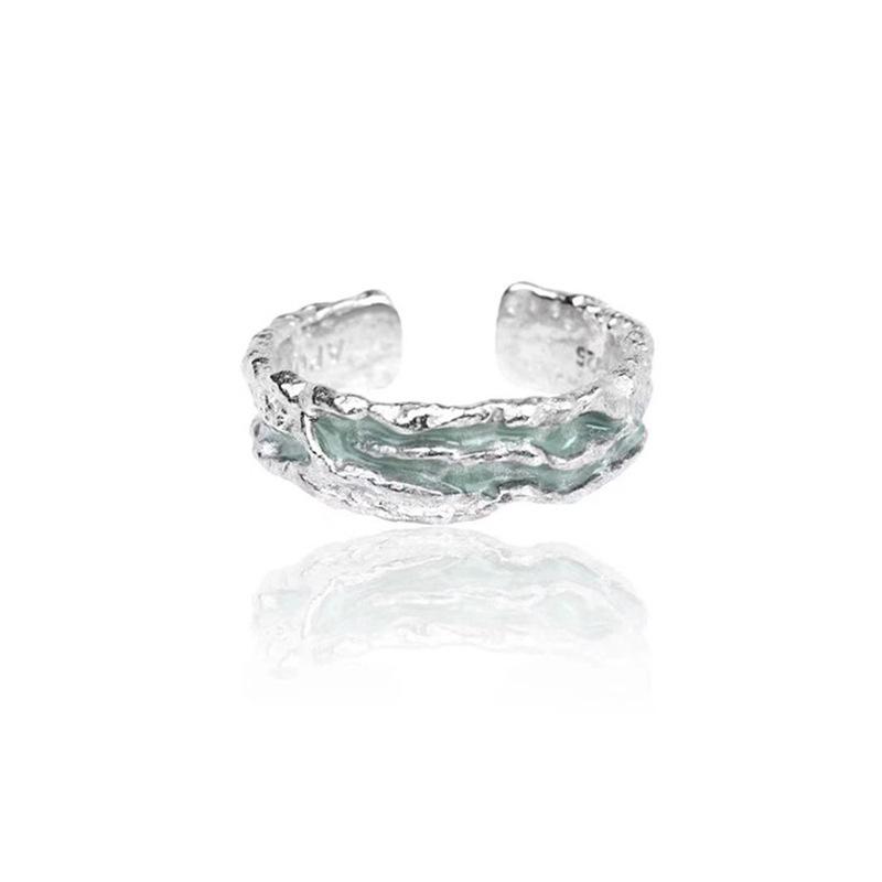 

Copper Artistic Chic Ring For Women Featuring Stylish Geometric Design And Enamel Colorful J3198