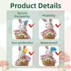 1PC Creative Garden Plug Rabbit Easter Egg Garden Decorative Plug Easter Atmosphere Decorative Props PVC