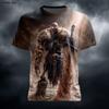 Halloween Men's Skull Bone T Shirt Short Sleeve 3D Print Crew Neck Exaggerated Gothic Street Dark Party clothing