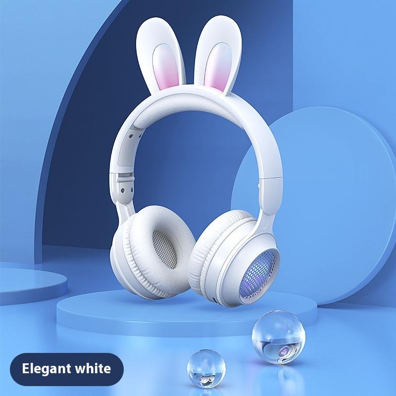 

Гарнитура с кроличьими ушками Bluetooth-гарнитура Love LED Luminous Wireless Headset с микрофоном Girl Voice Flagship - Love LED