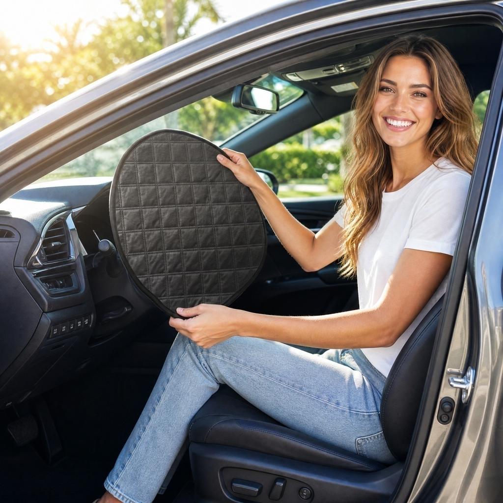 Copertura parasole per volante auto - Tessuto riflettente al calore, per l'estate