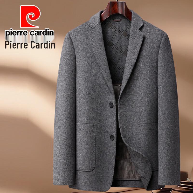 Pierre Cardin Men's Down-Lined Double-Faced Wool Blend Business Overcoat