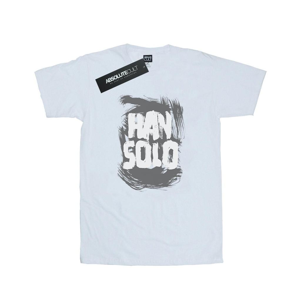Star Wars Womens/Ladies Han Solo Text Cotton Boyfriend T-Shirt