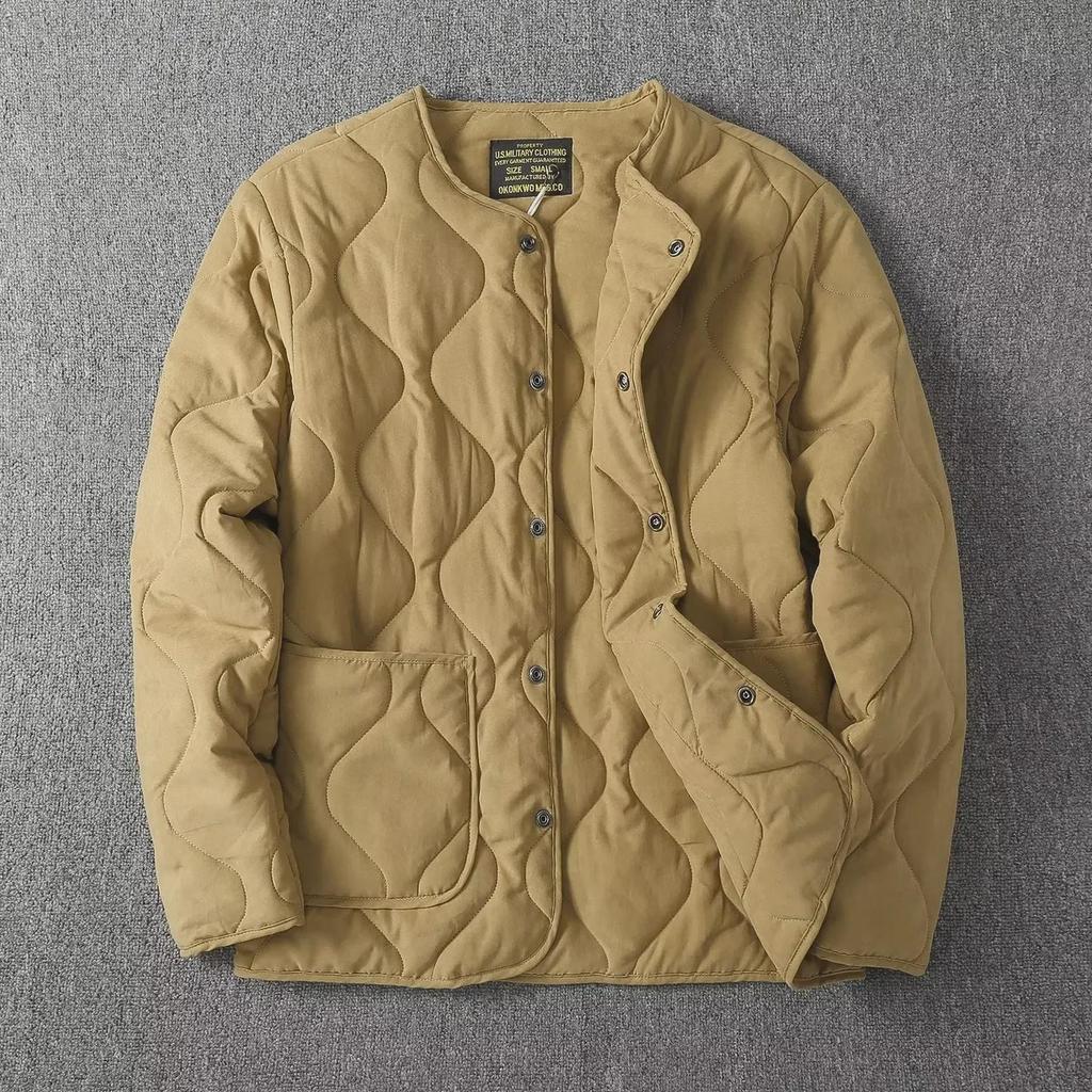 2024 Retro Quilted Thick Cotton Coat for Men - Trendy, Warm, All-Match Autumn/Winter Jacket