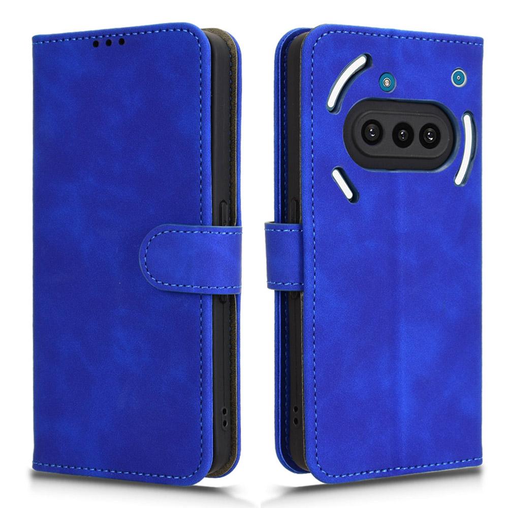 For ingenting telefon (3a) Lær Etui Hudfølelse Anti-fall Lommebok Flip Telefondeksel