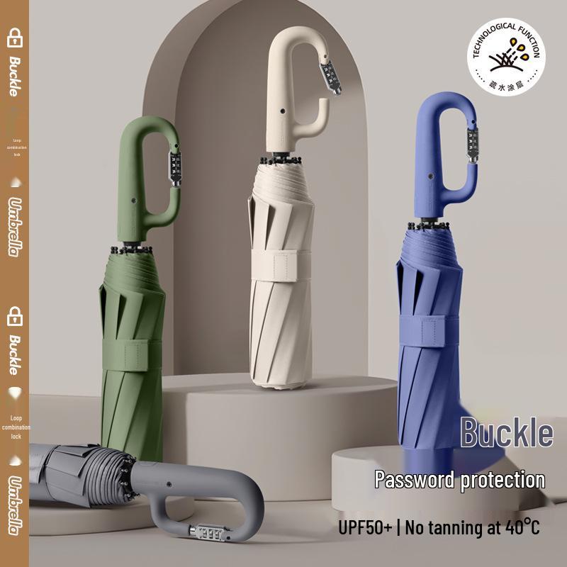 New Arrival Auto Open Password Lock Umbrella – Secure & Anti-Lost for Men & Women, Customizable for Advertisements