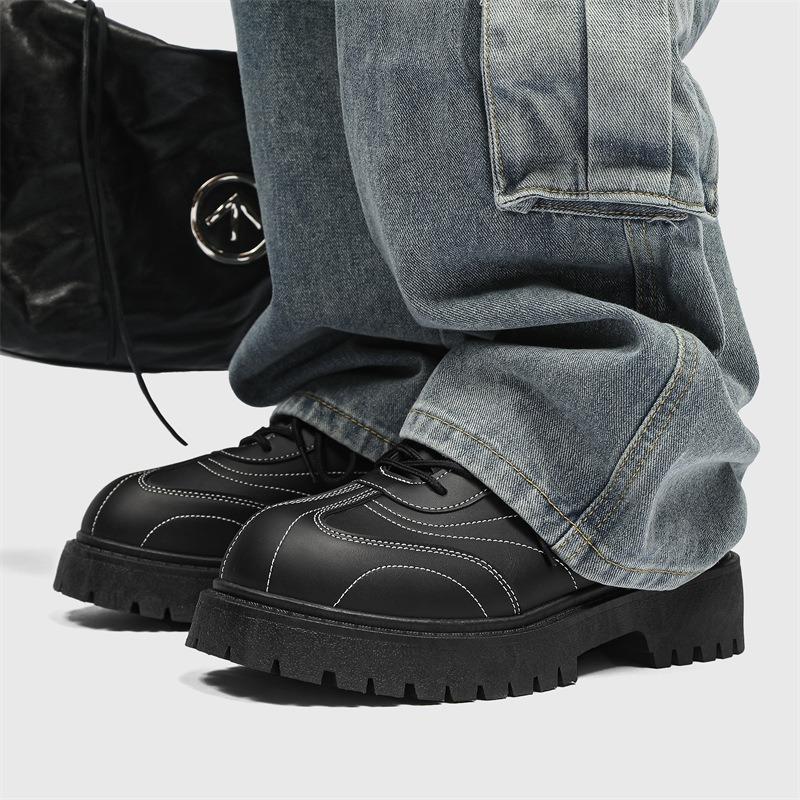 Thick Sole Men Shoes Jogging Casual Sneakers Male Fashion Sewing Walking Platform Shoe Breathable Running Sneaker Trainers 2024