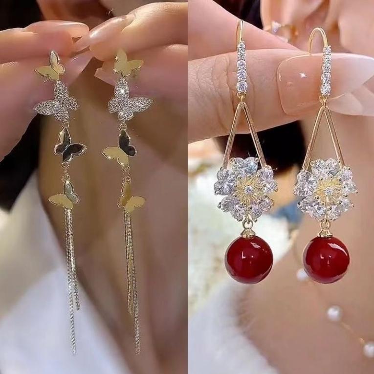 Butterfly Tassel Earrings Summer Niche Design Earrings Temperament 2024 New Earrings Earrings