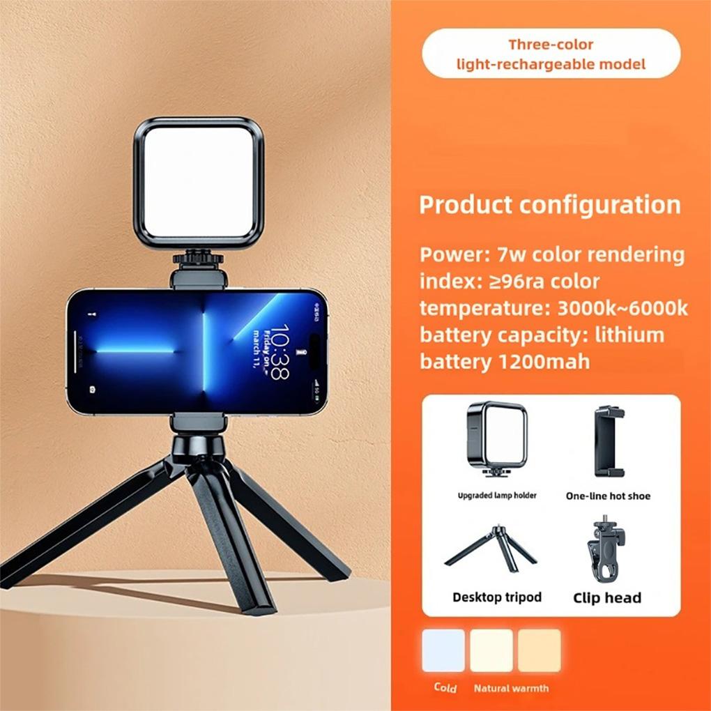 Portable LED Selfie Light for iPhone for Samsung Mobile Phone Laptop Clip Rechargeable Flash Fill Photo Video Photography Lamp