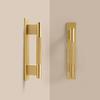 Dooroom Solid Brass Straight Grain Pattern Modern Style Cabinet Refrigerator Door Pull Drawer Knobs Hardware Handles