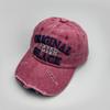 Ripped Embroidery Letter Baseball Cap Men'S And Women'S Shade Vintage Outdoor Street Cap