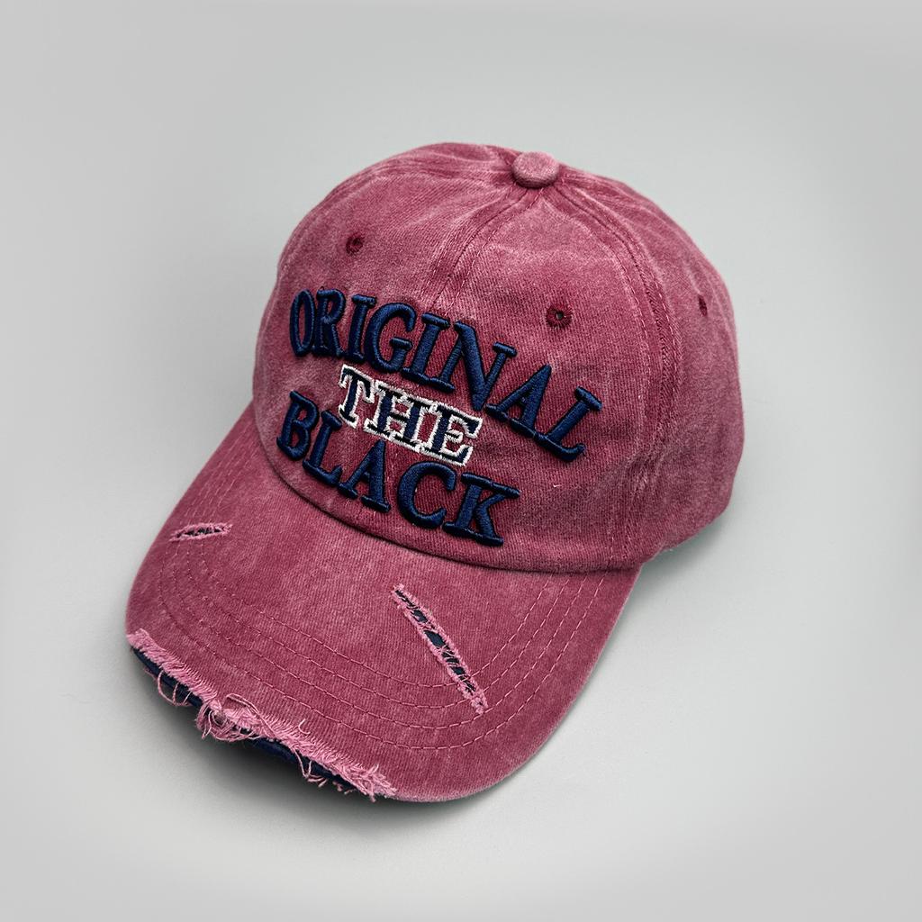 Ripped Embroidery Letter Baseball Cap Men'S And Women'S Shade Vintage Outdoor Street Cap