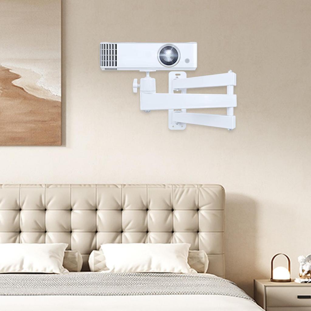 Wall Mount Bracket Stand Metal Heavy Duty Adjustable Device Holder with 1/4" Ball Head for Home