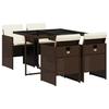 VidaXL Ensemble à Manger de Jardin avec Coussins 5 pcs, Table et Chaise de Terrasse, Meubles de Patio, Mobilier d'Extérieur, 3210537