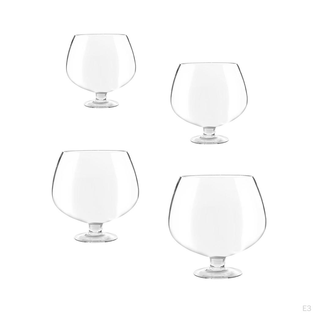 Big Clearer Glass Extra Large Goblet Hand Blown Smooth Rim Giant Clear Glass, for