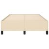 Bed Frame without Mattress Cream 120 x 190 cm Fabric