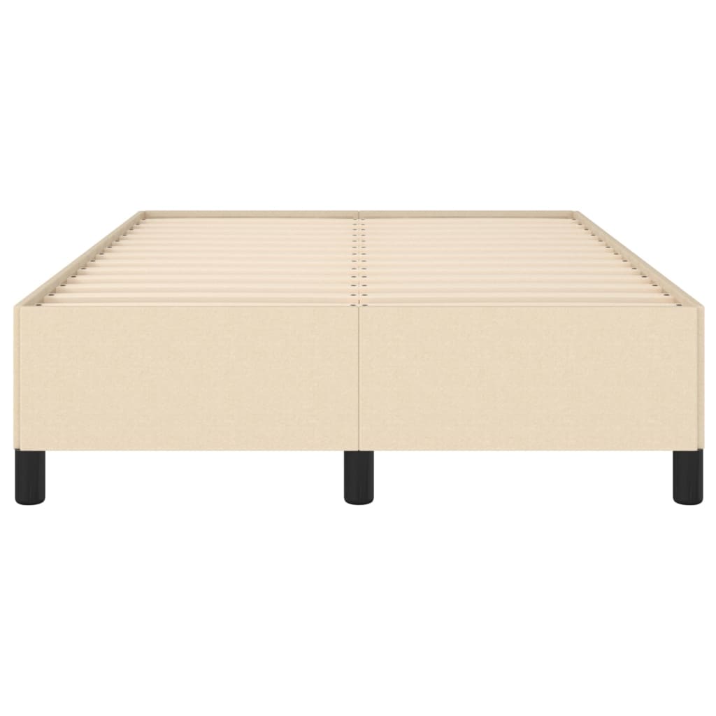 Bed Frame without Mattress Cream 120 x 190 cm Fabric