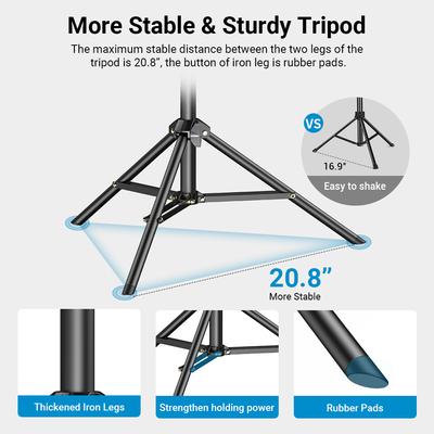 APEXEL 180cm/70in Selfie Stick Tripod Stand Aluminum Alloy with Remote Shutter Replacement for