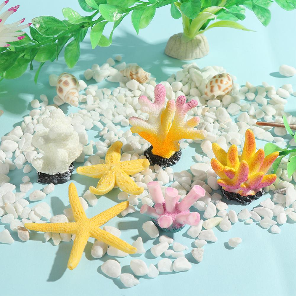 Tank Ornaments Fairy garden Resin Reef Rock Landscape Making Simulation Starfish Artificial Coral
