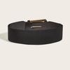 Vintage Korean Style Elastic Waist Belt For Dresses With Metal Geometric Buckle For Womens Fashion