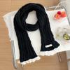 Winter style with thermal lace scarf knitted twist lace Korean student atmosphere scarf scarf
