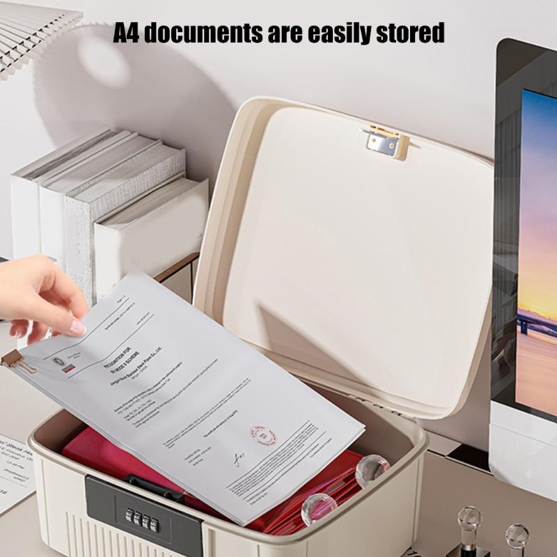 Multipurpose Locking Storage Box with Removable Tray for Home School and Office Privacy Protective Organization