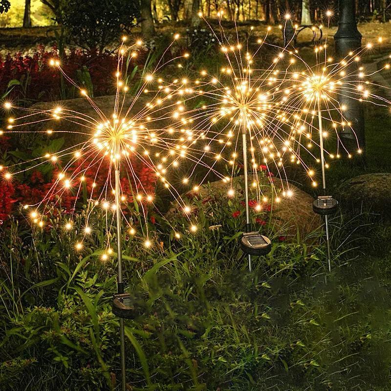 Outdoor Dandelion Firework Garden Stake Lights
