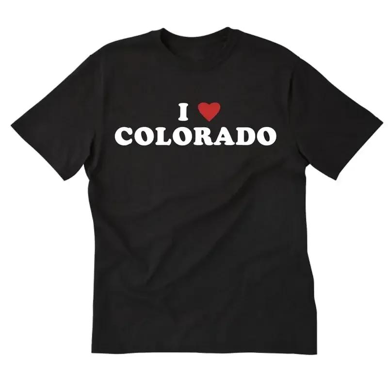 I Love Colorado T shirt Heart Cotton State