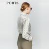 Ports Women's Retro Printed Silk Blend Shirt