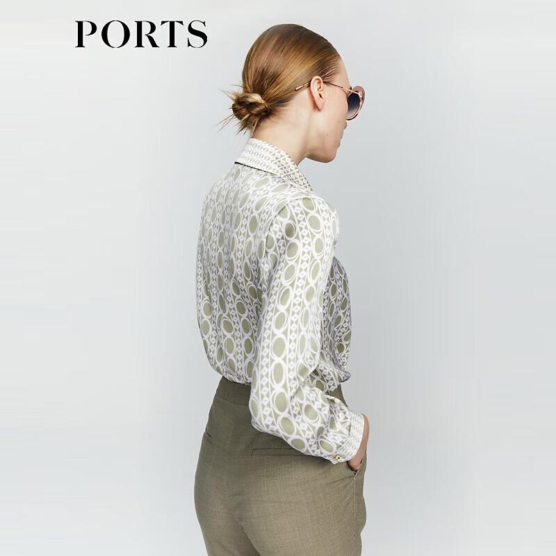 Ports Women's Retro Printed Silk Blend Shirt